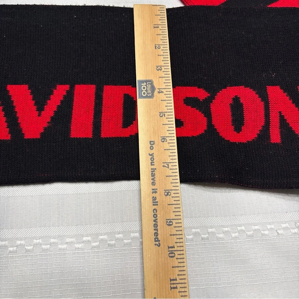 Harley-Davidson Black and Red Knit Scarf - Picture 4 of 5